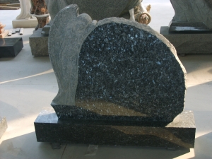 Blue Pearl Granite Tombstone