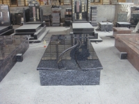 Aurora Rose Granite Tombstone