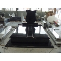 High polished Absolute Black Granite Grave Monuments