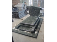 Olive Green Granite Tombstone