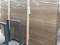 Stable Quality Travertine Noche Slabs With Straingt Vein